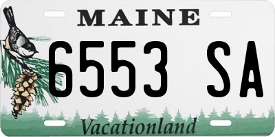 ME license plate 6553SA