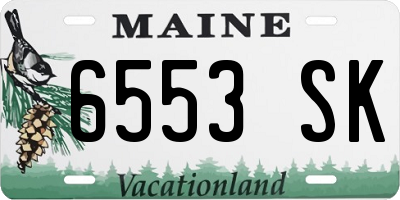 ME license plate 6553SK