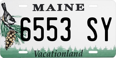 ME license plate 6553SY