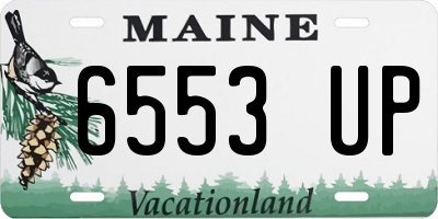 ME license plate 6553UP