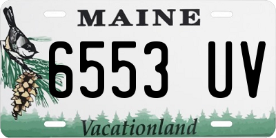 ME license plate 6553UV