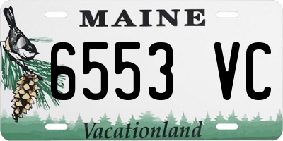 ME license plate 6553VC