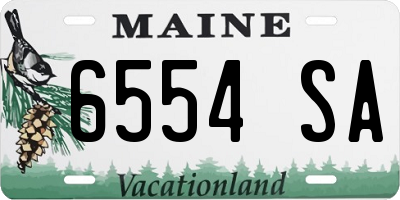 ME license plate 6554SA