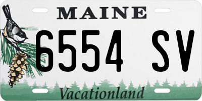 ME license plate 6554SV