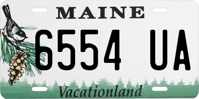 ME license plate 6554UA