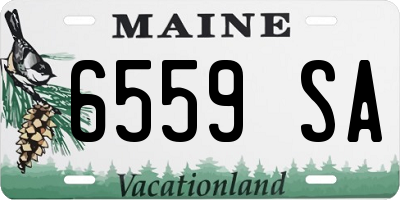 ME license plate 6559SA