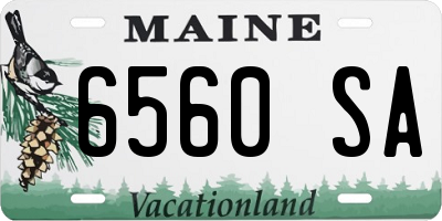 ME license plate 6560SA