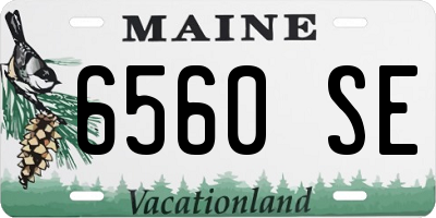 ME license plate 6560SE