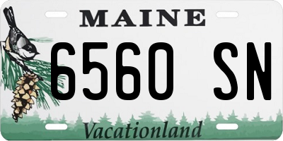 ME license plate 6560SN