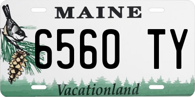 ME license plate 6560TY