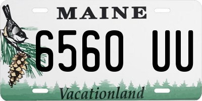 ME license plate 6560UU