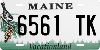 ME license plate 6561TK