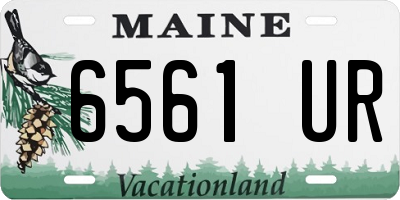 ME license plate 6561UR