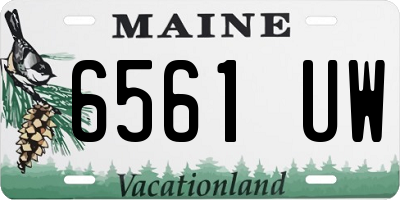 ME license plate 6561UW