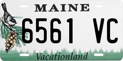 ME license plate 6561VC