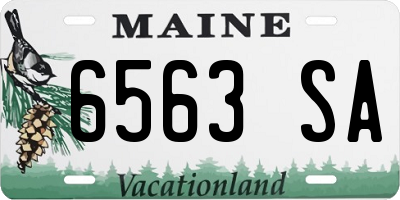 ME license plate 6563SA