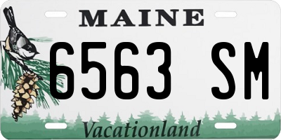 ME license plate 6563SM