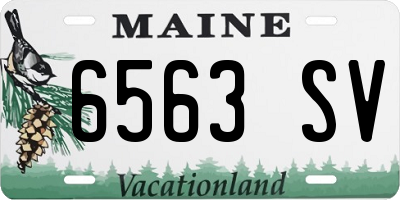 ME license plate 6563SV