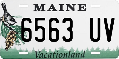 ME license plate 6563UV