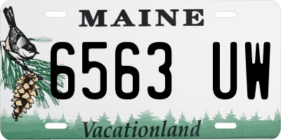 ME license plate 6563UW