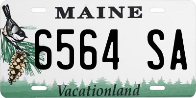 ME license plate 6564SA