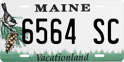 ME license plate 6564SC