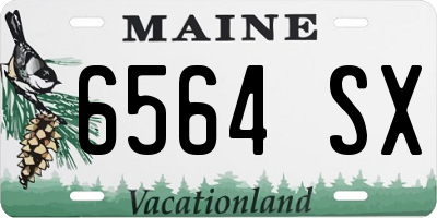 ME license plate 6564SX