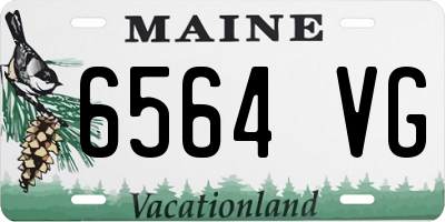 ME license plate 6564VG