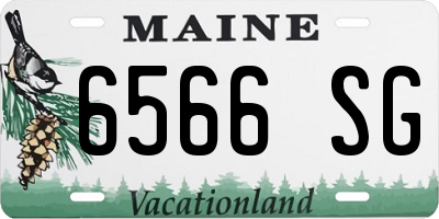 ME license plate 6566SG
