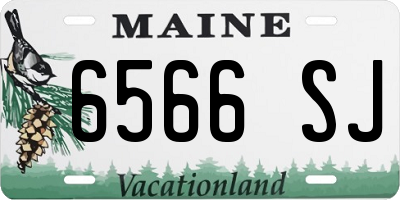 ME license plate 6566SJ
