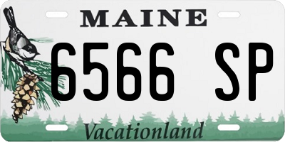 ME license plate 6566SP