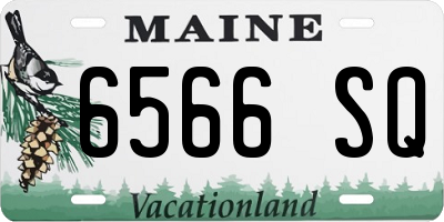 ME license plate 6566SQ