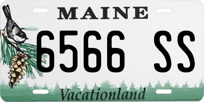 ME license plate 6566SS