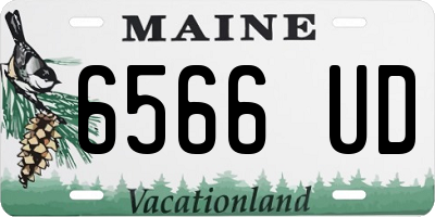 ME license plate 6566UD