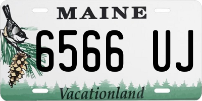 ME license plate 6566UJ