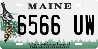 ME license plate 6566UW