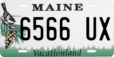 ME license plate 6566UX