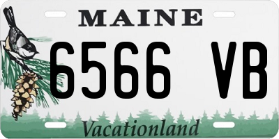 ME license plate 6566VB