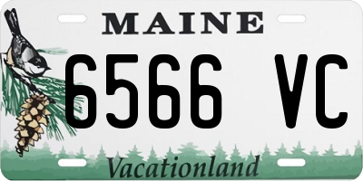 ME license plate 6566VC