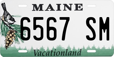 ME license plate 6567SM