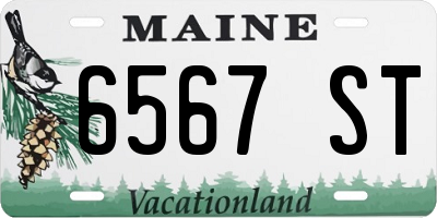 ME license plate 6567ST