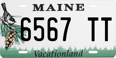 ME license plate 6567TT