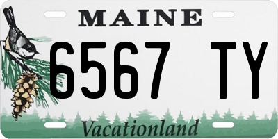 ME license plate 6567TY