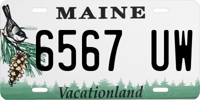 ME license plate 6567UW