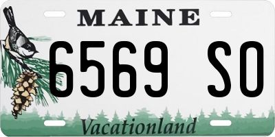 ME license plate 6569SO