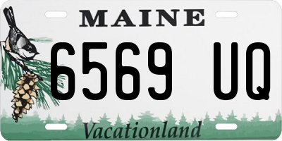 ME license plate 6569UQ