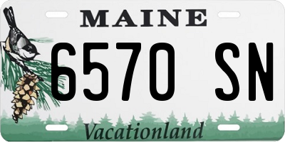 ME license plate 6570SN