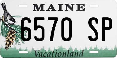 ME license plate 6570SP