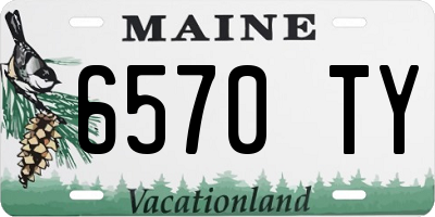 ME license plate 6570TY