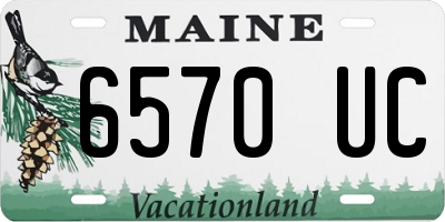 ME license plate 6570UC